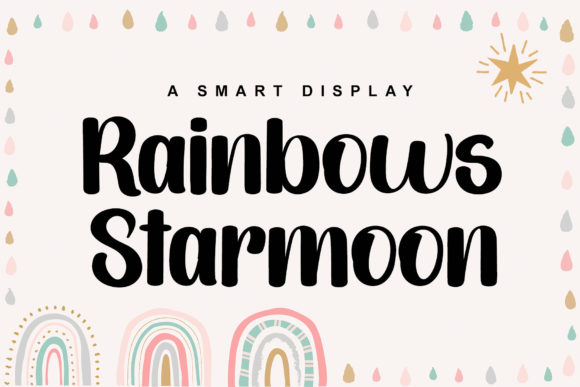 Enhance Your Craft Projects with Rainbows Starmoon Font