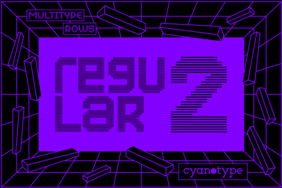 MultiType Rows Regular 2: A Unique Font for Editorial Design