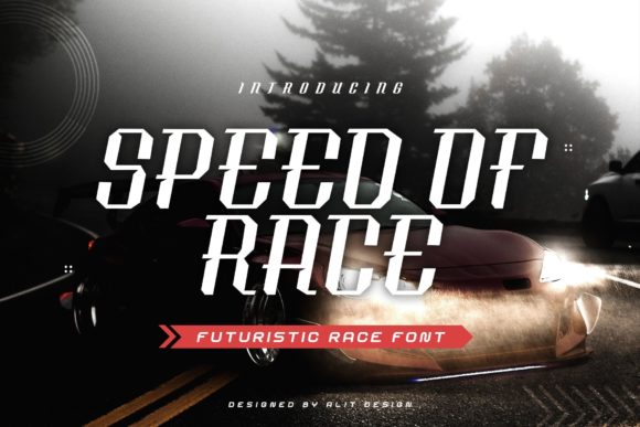 Speed of Race: A Bold and Futuristic Display Font