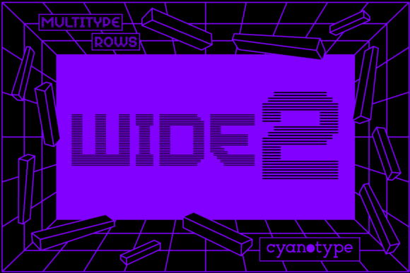 Unleash Creativity with MultiType Rows Wide 2 Font